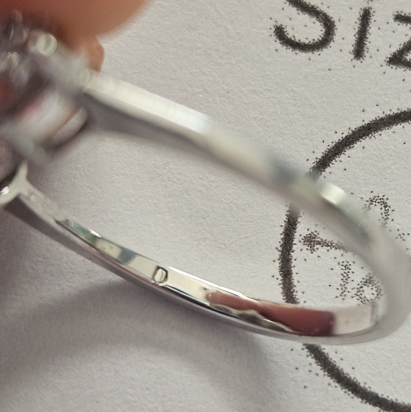 Elegant Silver Triple Stone Ring - Picture 6 of 10